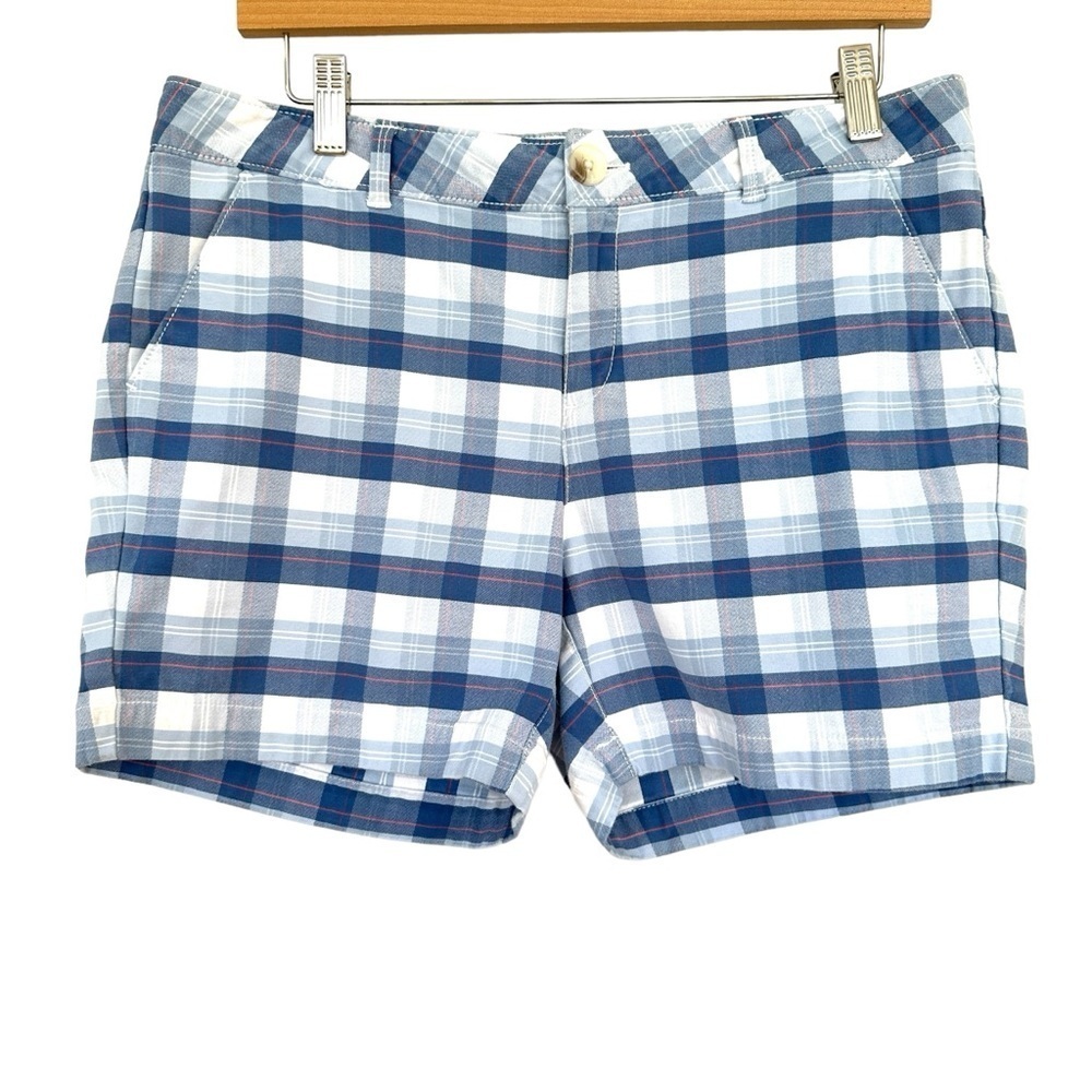 Dockers plaid shorts, medium rise, in cotton/elastane, petite size